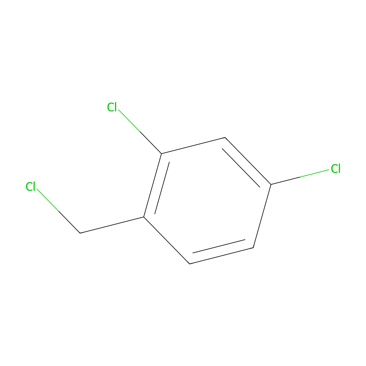 2,4-Dichlorobenzyl chloride molecular structure, CAS 94-99-5