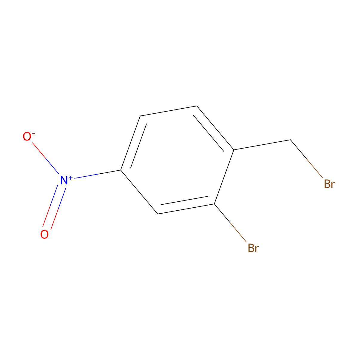 2-Bromo-1-(bromomethyl)-4-nitrobenzene molecular structure, CAS 940-05-6