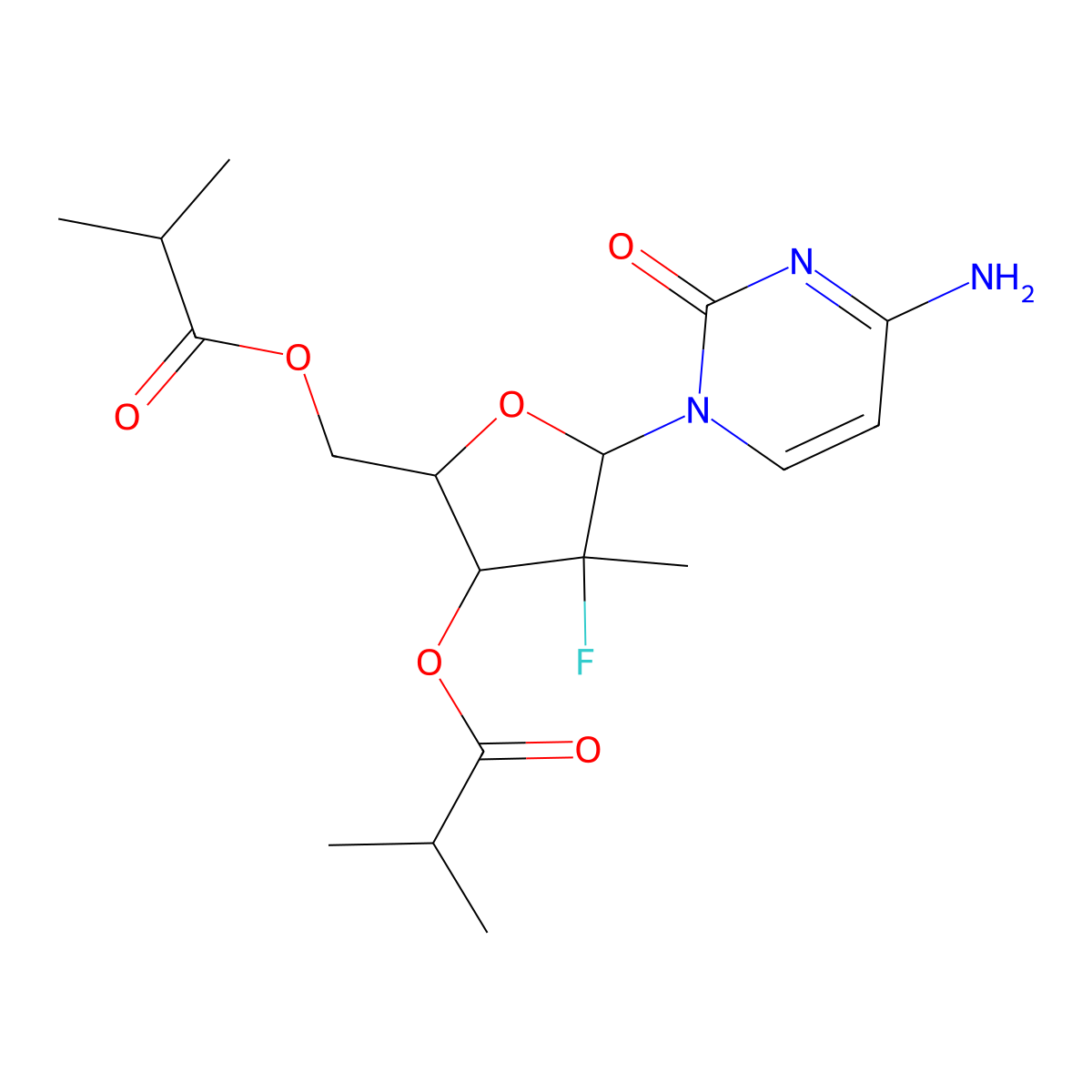 Mericitabine molecular structure, CAS 940908-79-2
