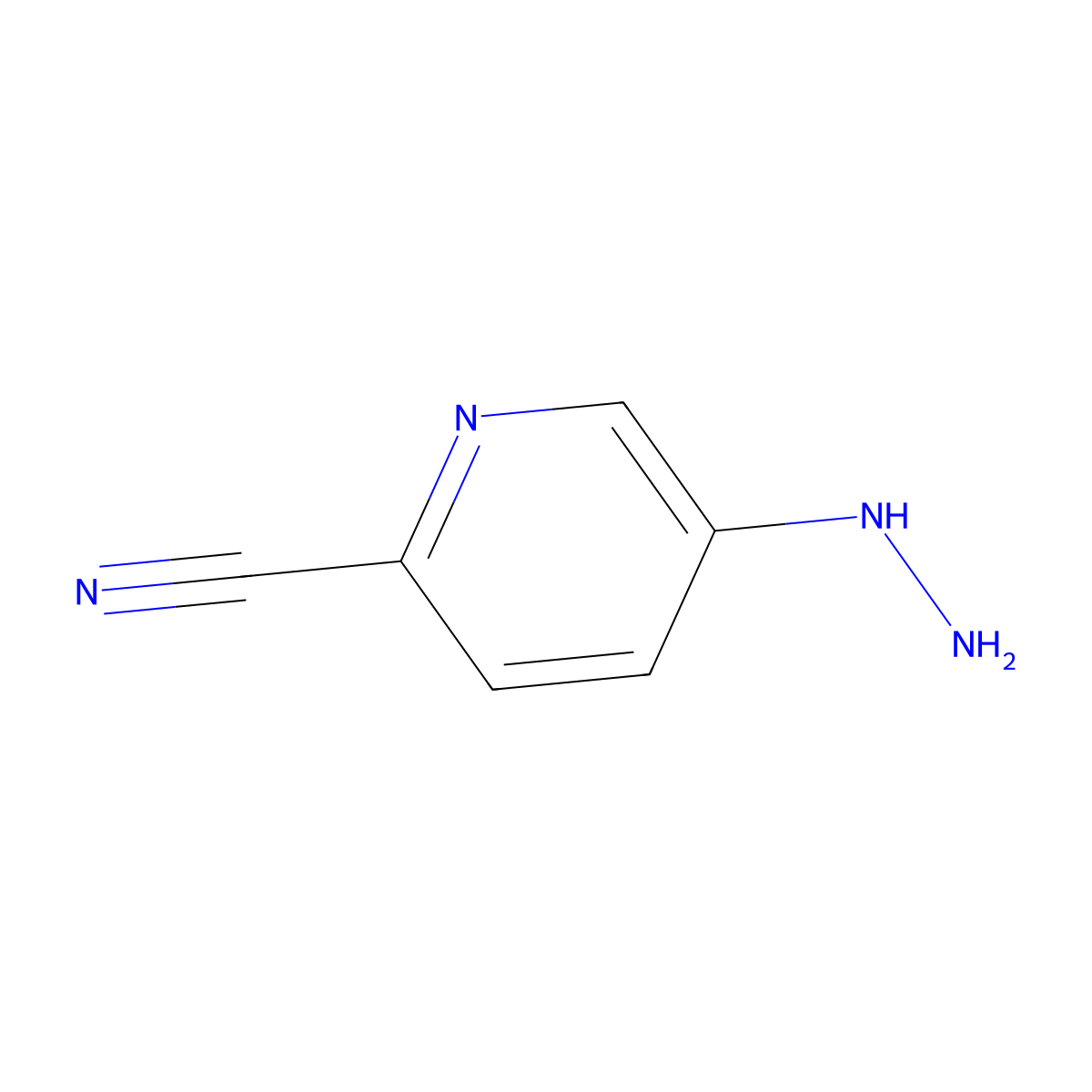 5-Hydrazinylpicolinonitrile molecular structure, CAS 940959-28-4