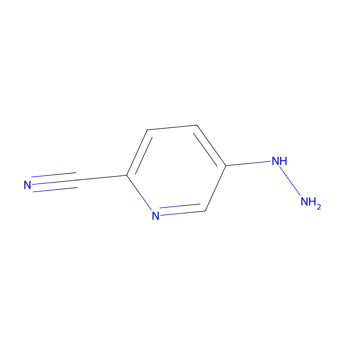 5-Hydrazinylpicolinonitrile molecular structure, CAS 940959-28-4