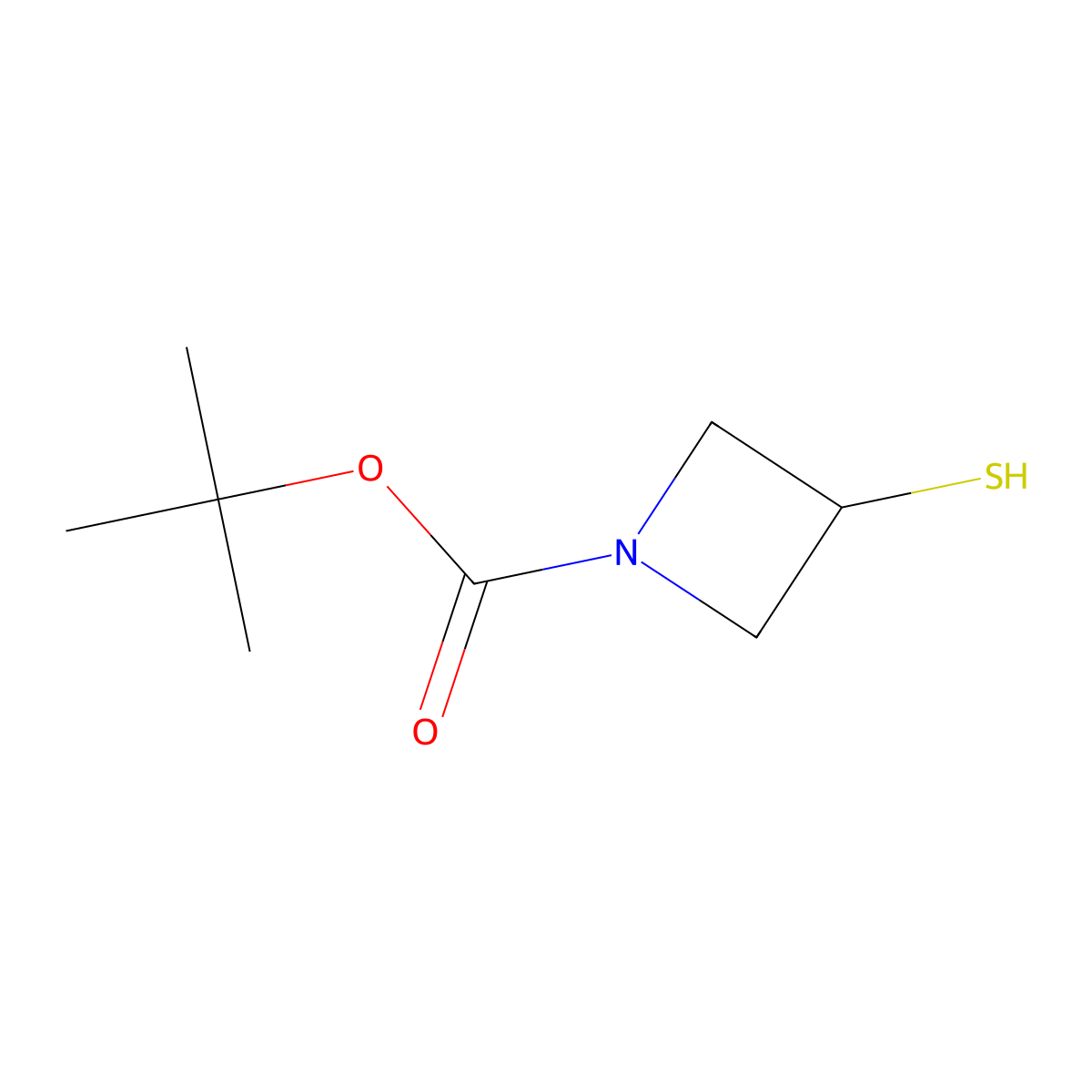 tert-Butyl 3-sulfanylazetidine-1-carboxylate molecular structure, CAS 941585-25-7