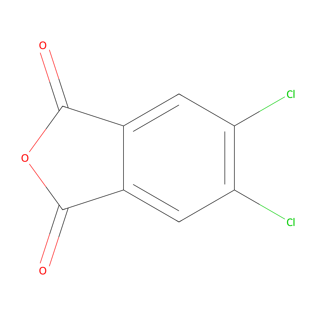 4,5-Dichlorophthalic anhydride molecular structure, CAS 942-06-3
