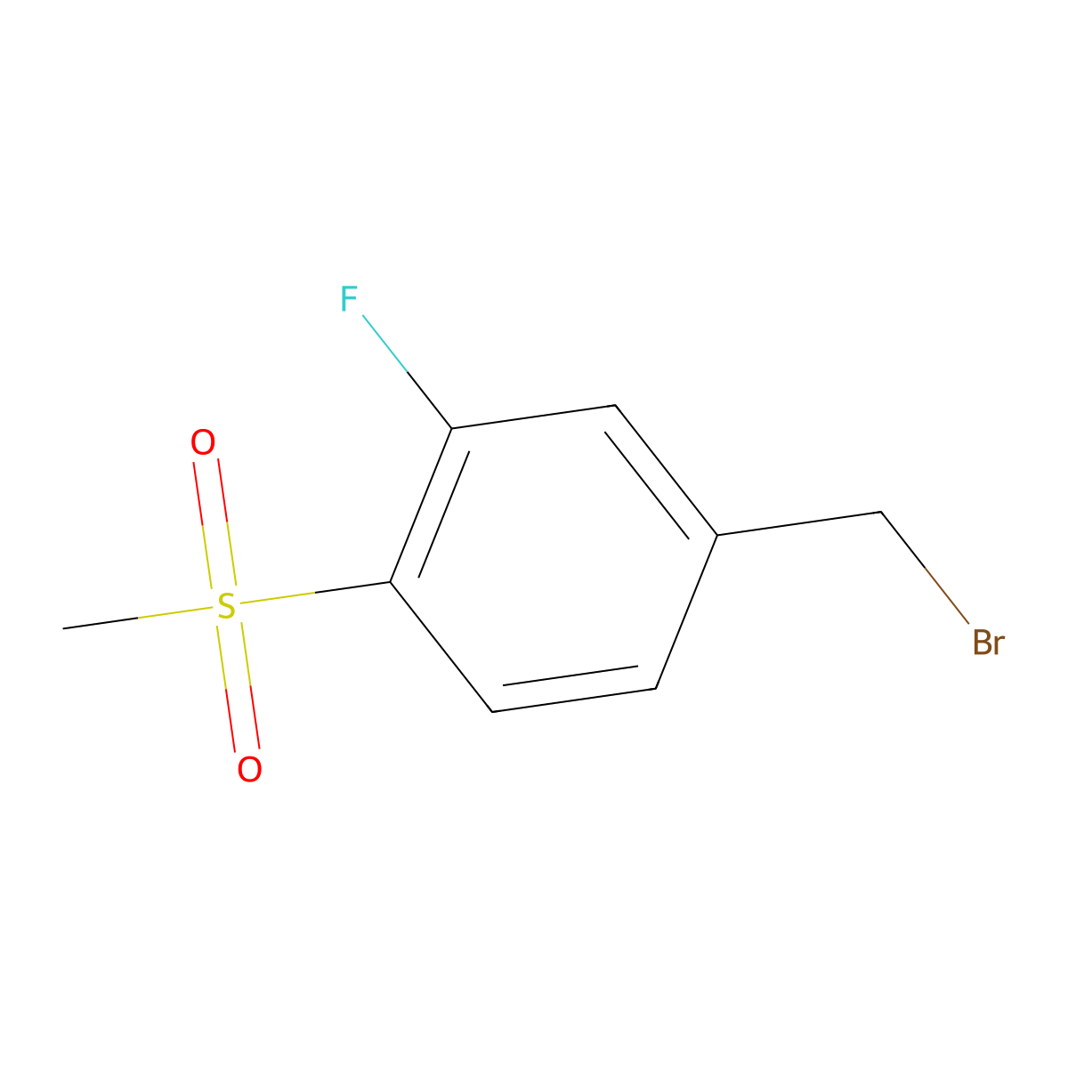 3-Fluoro-4-(methylsulphonyl)benzyl bromide molecular structure, CAS 942199-49-7