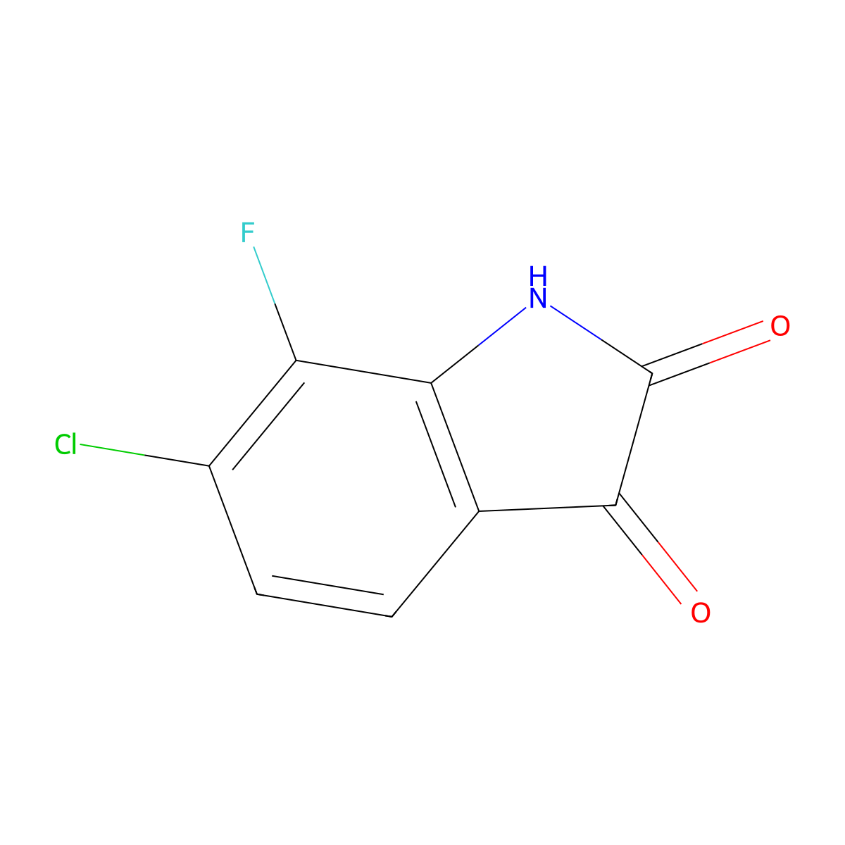 6-Chloro-7-fluoro-1H-indole-2,3-dione molecular structure, CAS 942493-23-4
