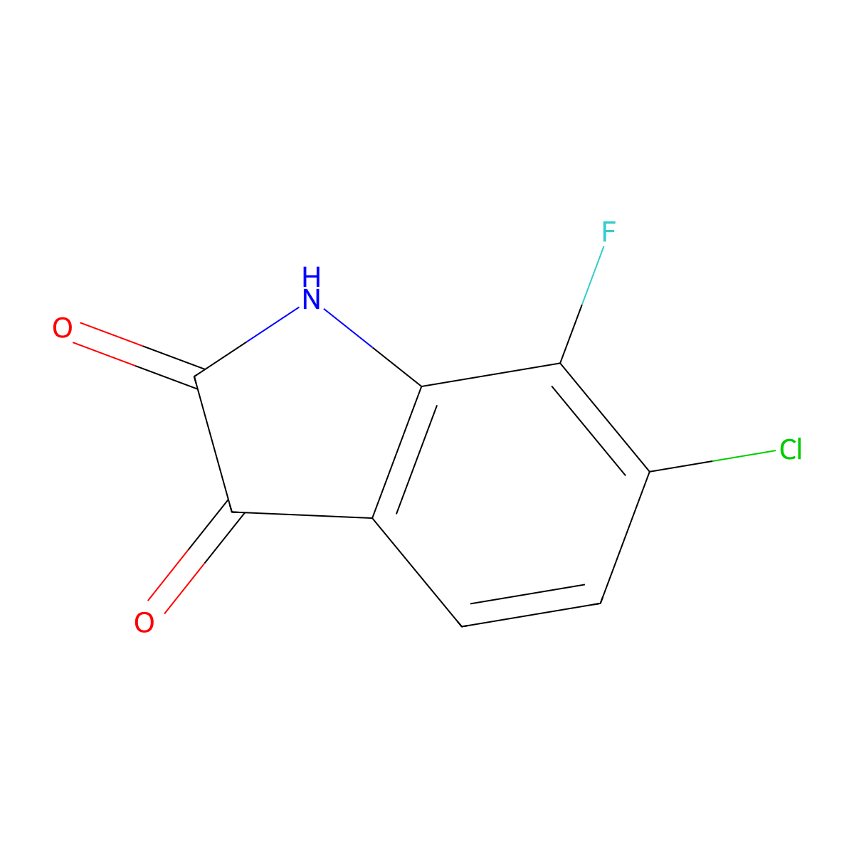 6-Chloro-7-fluoro-1H-indole-2,3-dione molecular structure, CAS 942493-23-4