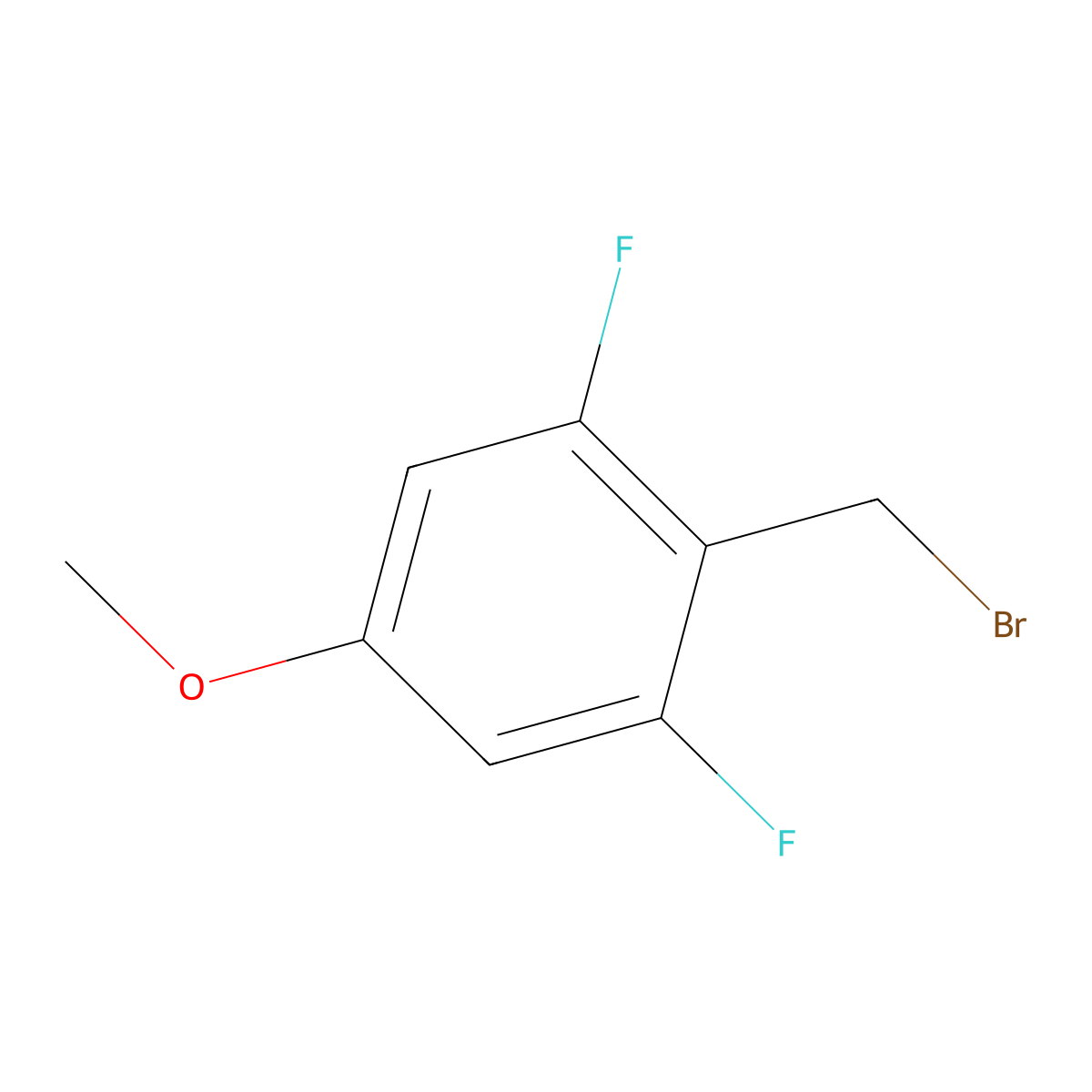 2,6-Difluoro-4-methoxybenzyl bromide molecular structure, CAS 94278-68-9