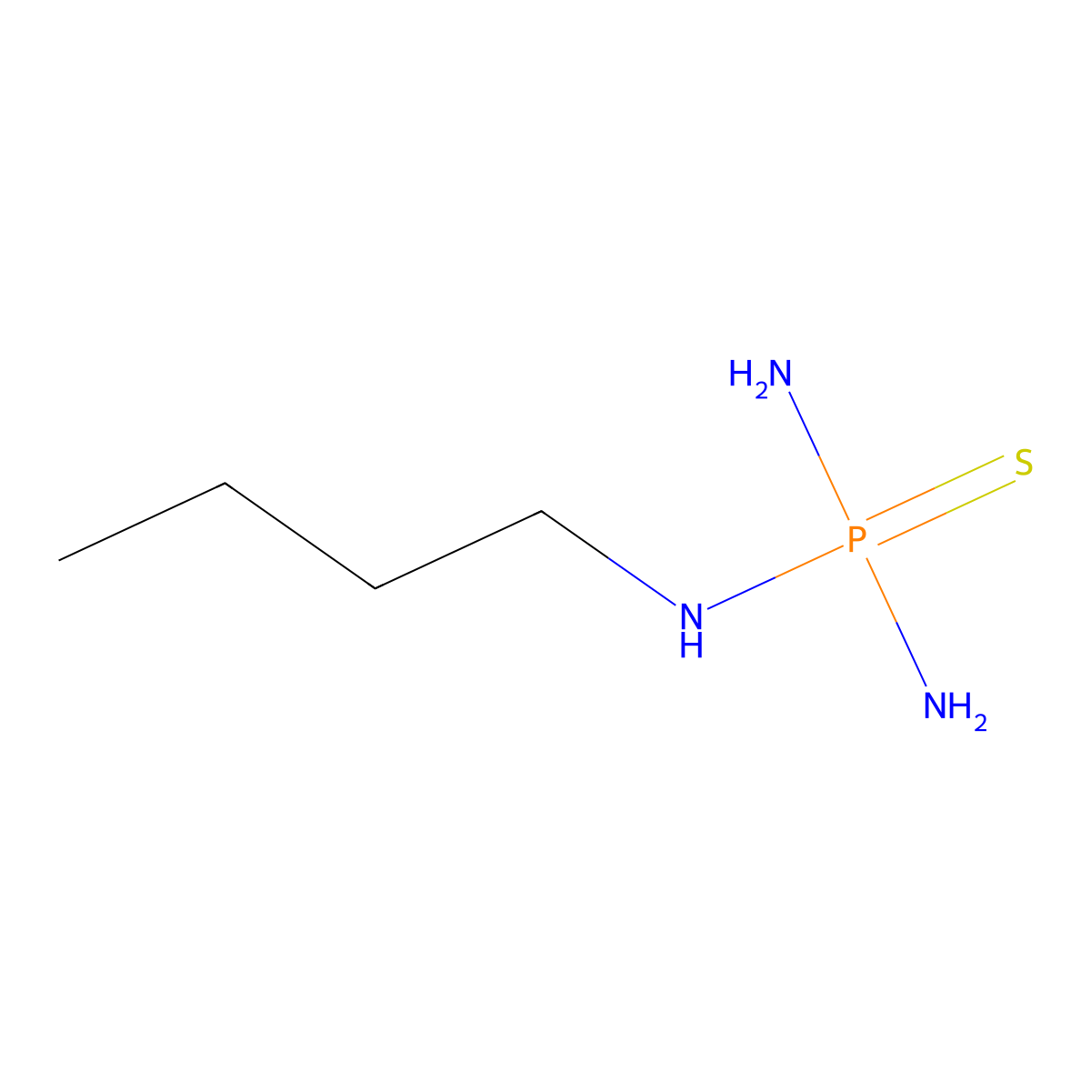 N-butylphosphorothioic triamide molecular structure, CAS 94317-64-3
