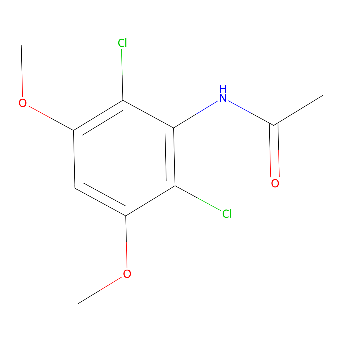 N-(2,6-dichloro-3,5-dimethoxyphenyl)acetamide molecular structure, CAS 943189-21-7