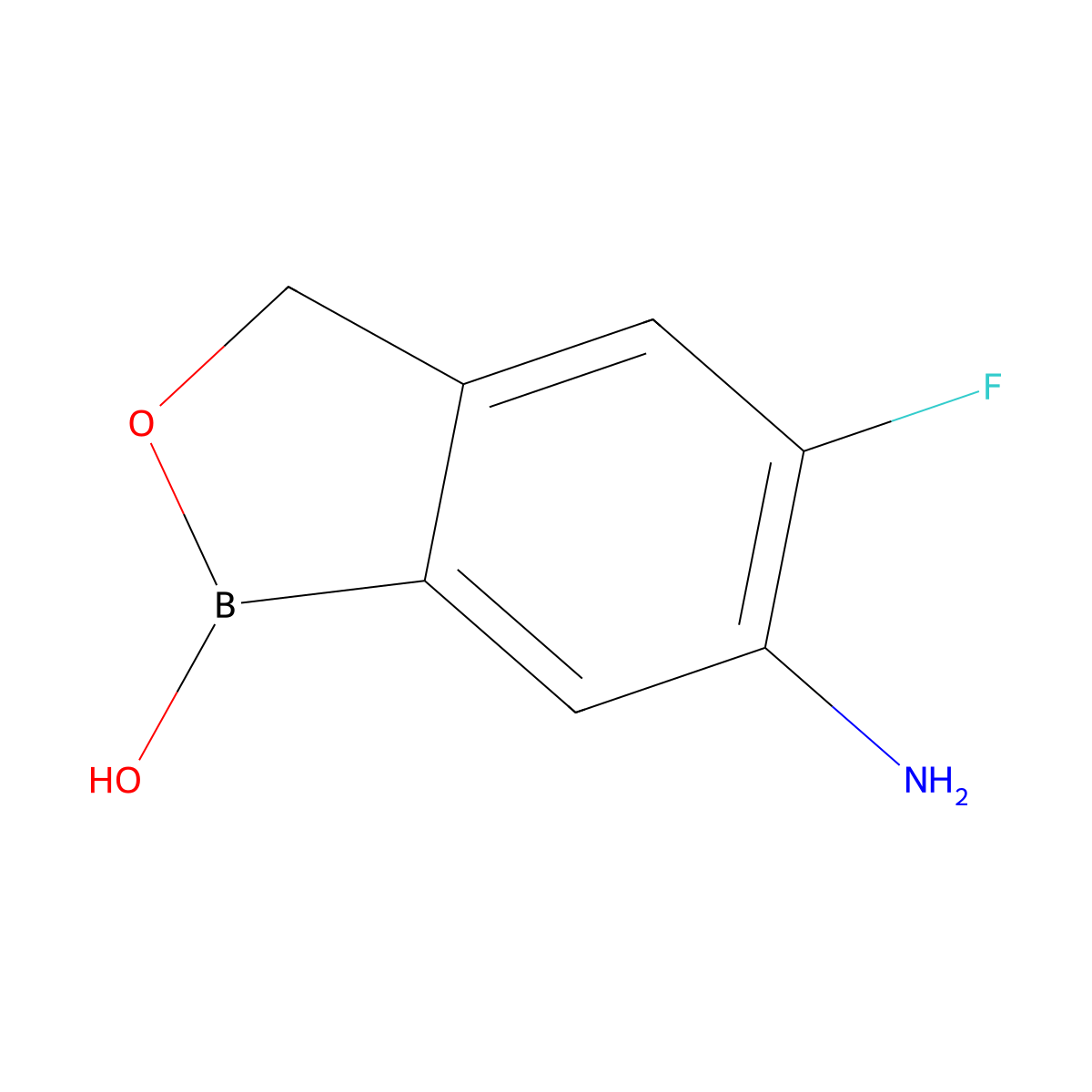 6-amino-5-fluorobenzo[c][1,2]oxaborol-1(3H)-ol molecular structure, CAS 943311-50-0