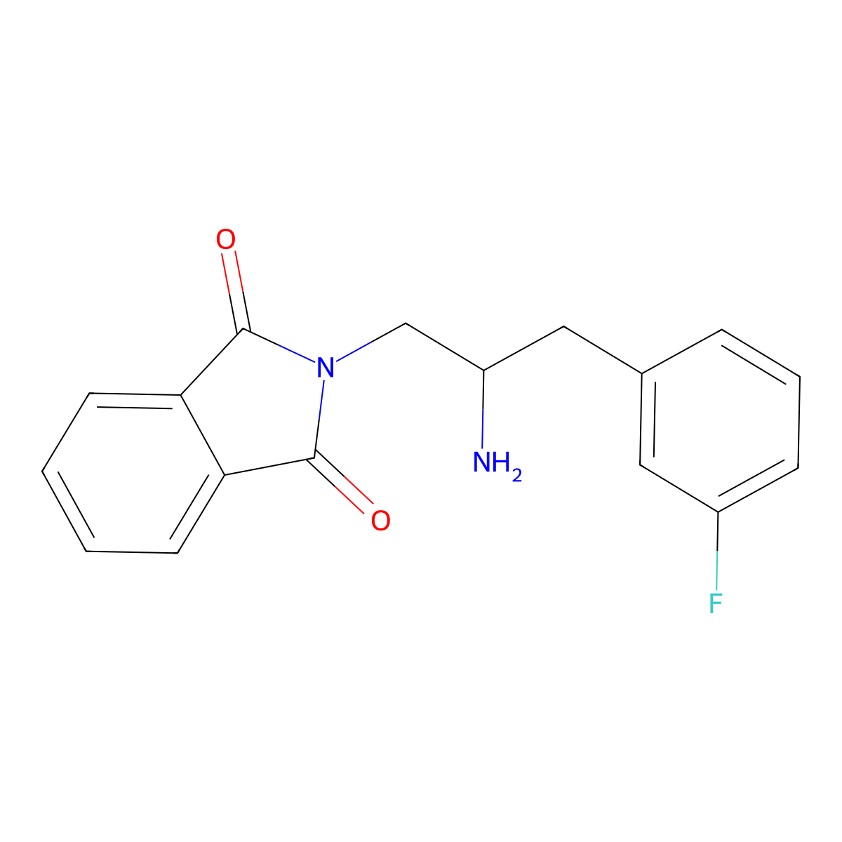 (S)-2-(2-amino-3-(3-fluorophenyl)propyl)isoindoline-1,3-dione molecular structure, CAS 943325-38-0