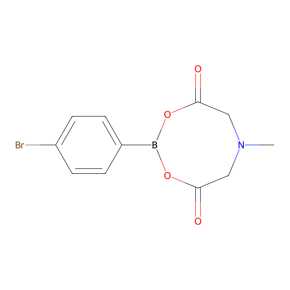 2-(4-Bromophenyl)-6-methyl-1,3,6,2-dioxazaborocane-4,8-dione molecular structure, CAS 943552-04-3