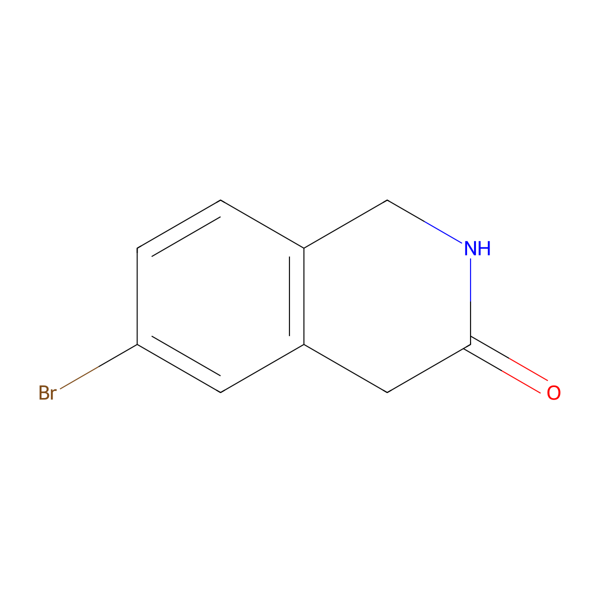 6-Bromo-1,2-dihydroisoquinolin-3(4H)-one molecular structure, CAS 943749-57-3