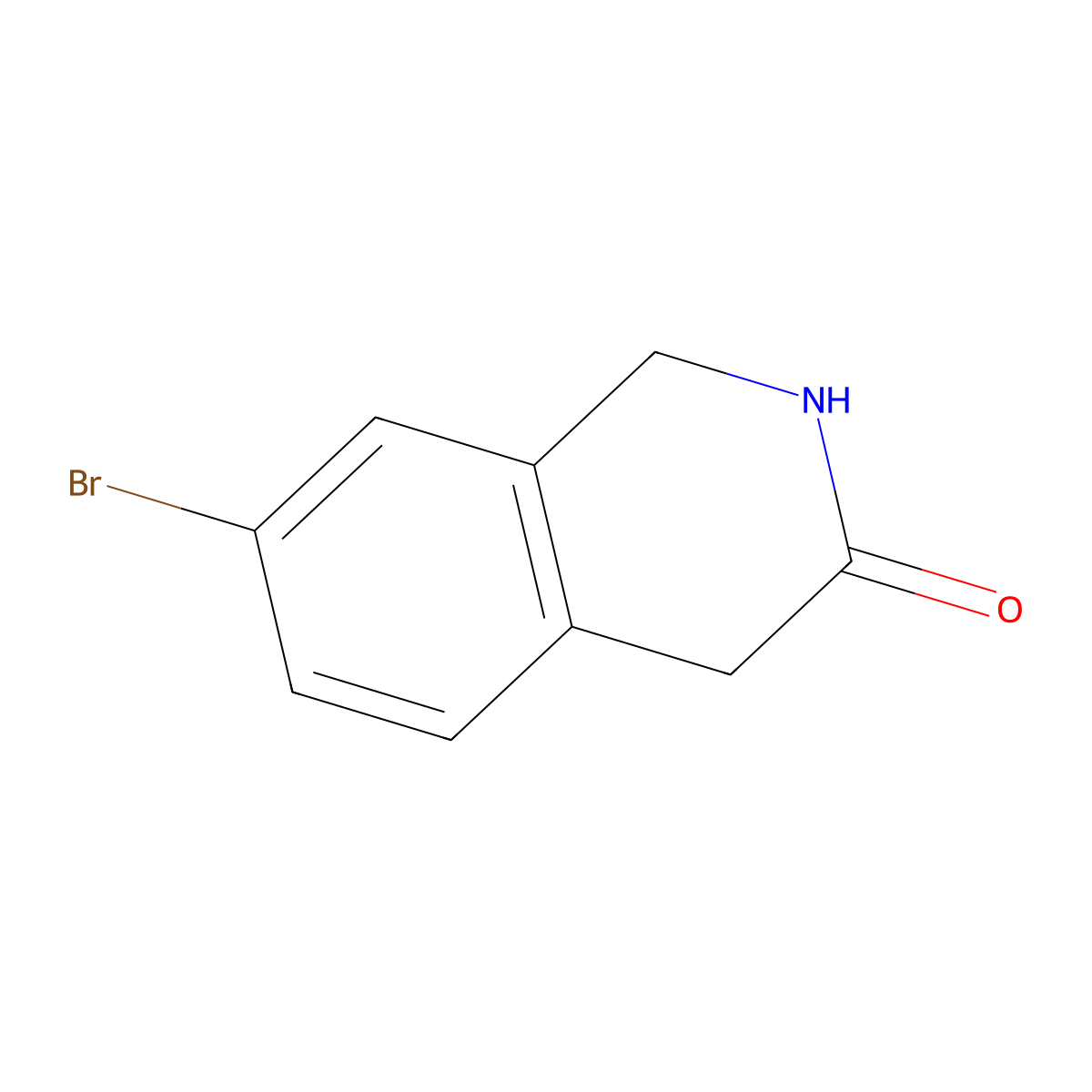 7-Bromo-1,4-dihydroisoquinolin-3(2H)-one molecular structure, CAS 943751-93-7