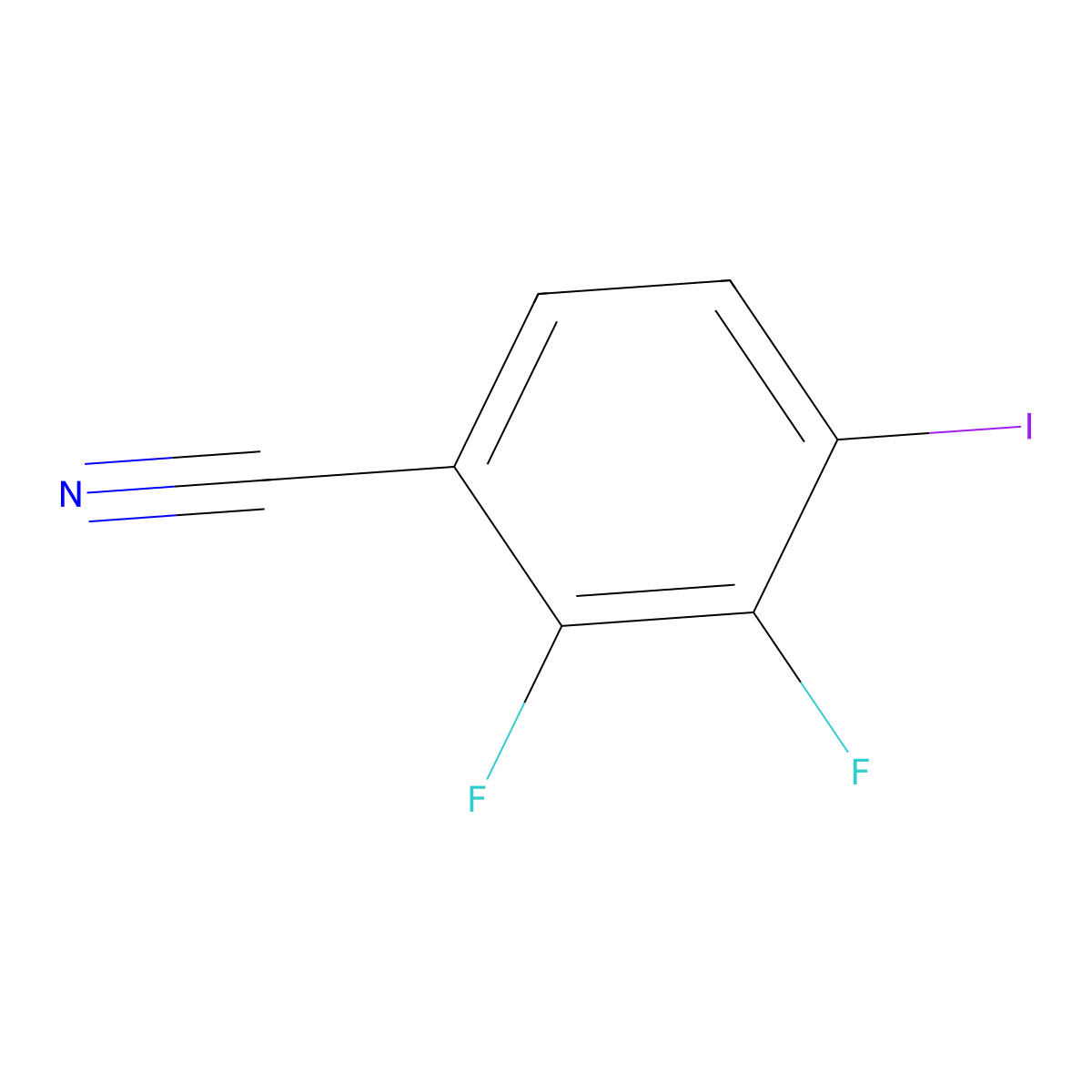 2,3-Difluoro-4-iodobenzonitrile molecular structure, CAS 943830-91-9
