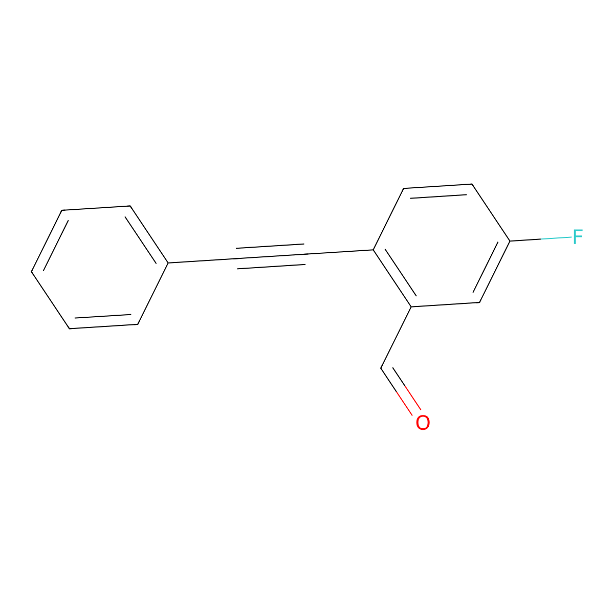 5-Fluoro-2-(phenylethynyl)benzaldehyde molecular structure, CAS 943835-77-6