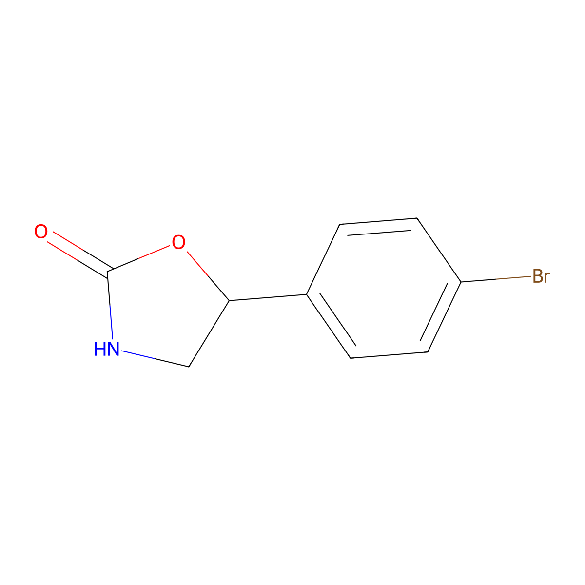 5-(4-Bromophenyl)-1,3-oxazolidin-2-one molecular structure, CAS 943910-35-8