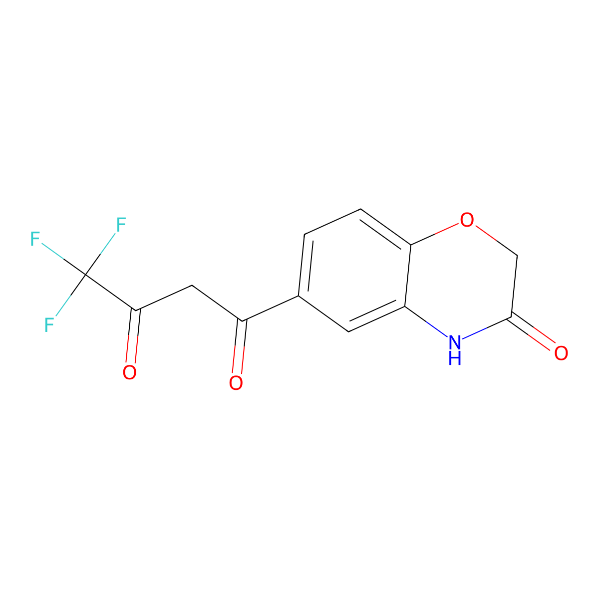 4,4,4-Trifluoro-1-(3-oxo-3,4-dihydro-2H-benzo[b][1,4]oxazin-6-yl)butane-1,3-dione molecular structure, CAS 943994-23-8