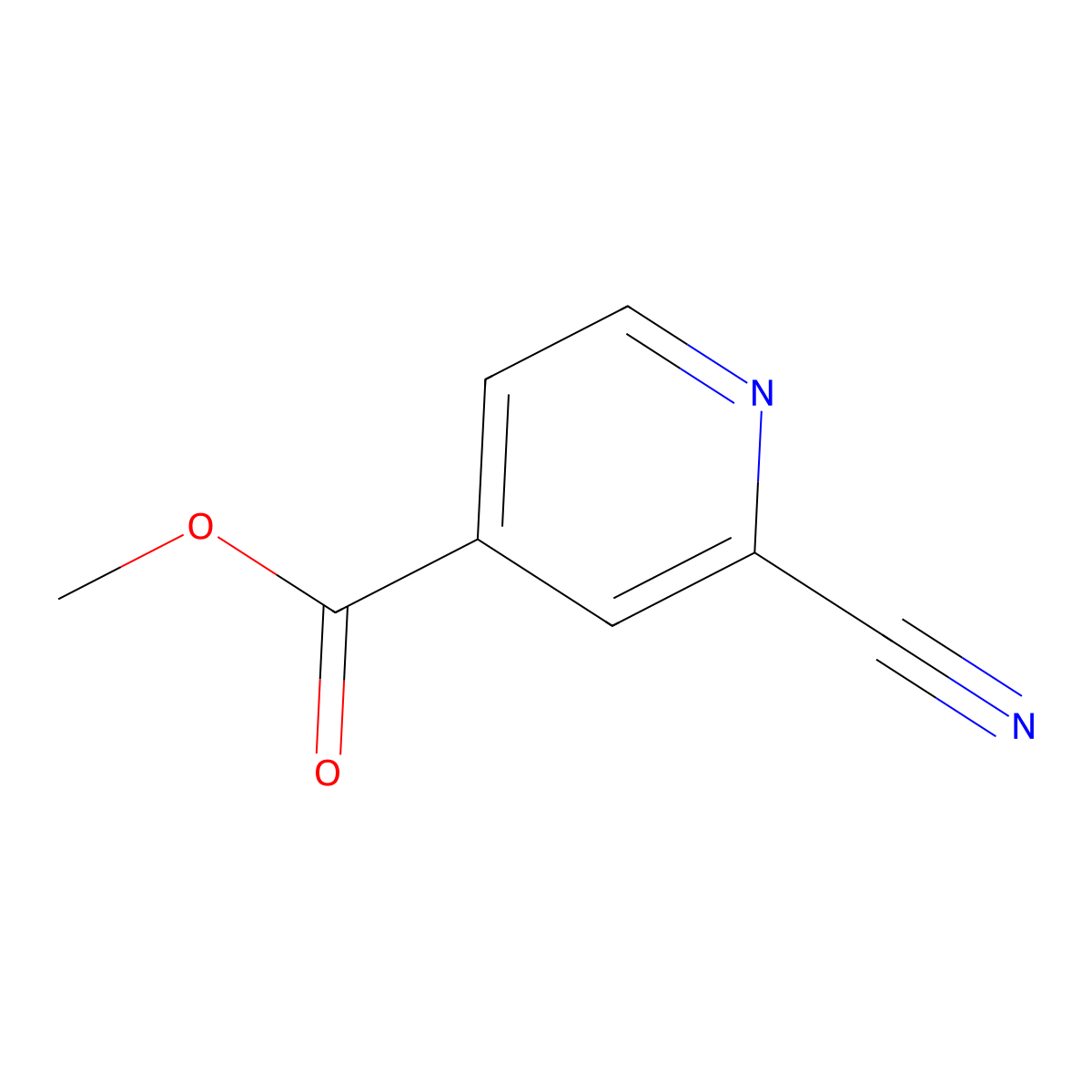 Methyl 2-cyanopyridine-4-carboxylate molecular structure, CAS 94413-64-6