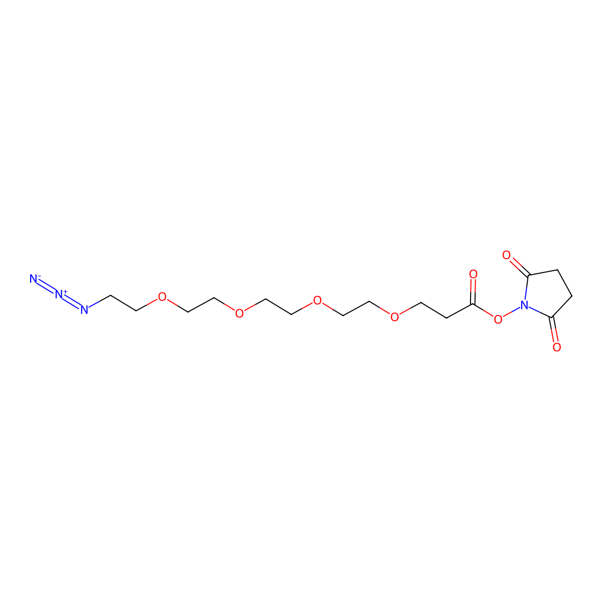 Azido-PEG4-NHS ester molecular structure, CAS 944251-24-5