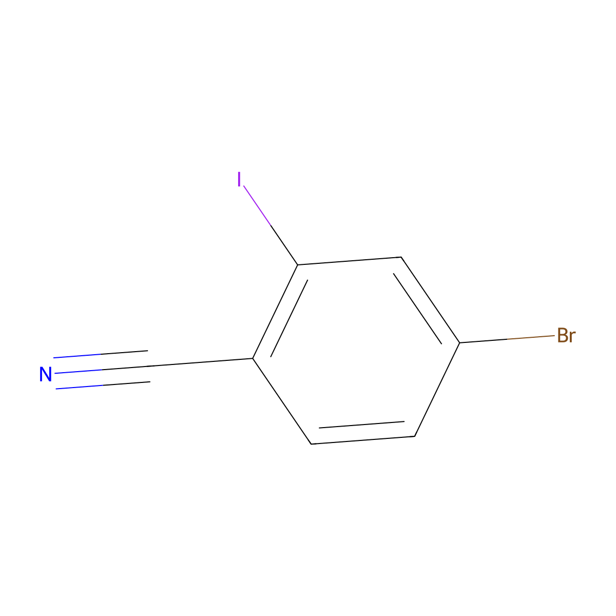 4-Bromo-2-iodobenzonitrile molecular structure, CAS 944276-67-9