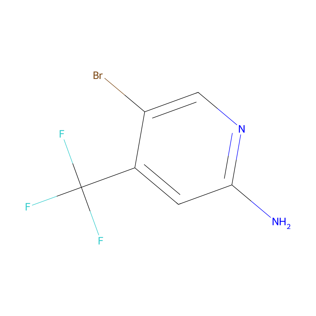 5-Bromo-4-(trifluoromethyl)pyridin-2-amine molecular structure, CAS 944401-56-3