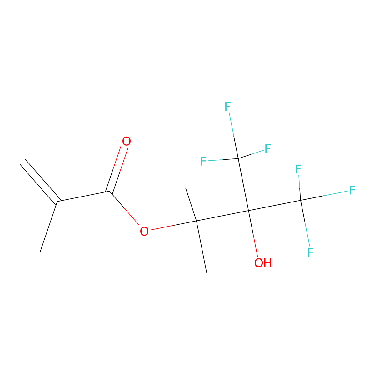 4,4,4-Trifluoro-3-hydroxy-2-methyl-3-(trifluoromethyl)butan-2-yl methacrylate molecular structure, CAS 944480-10-8