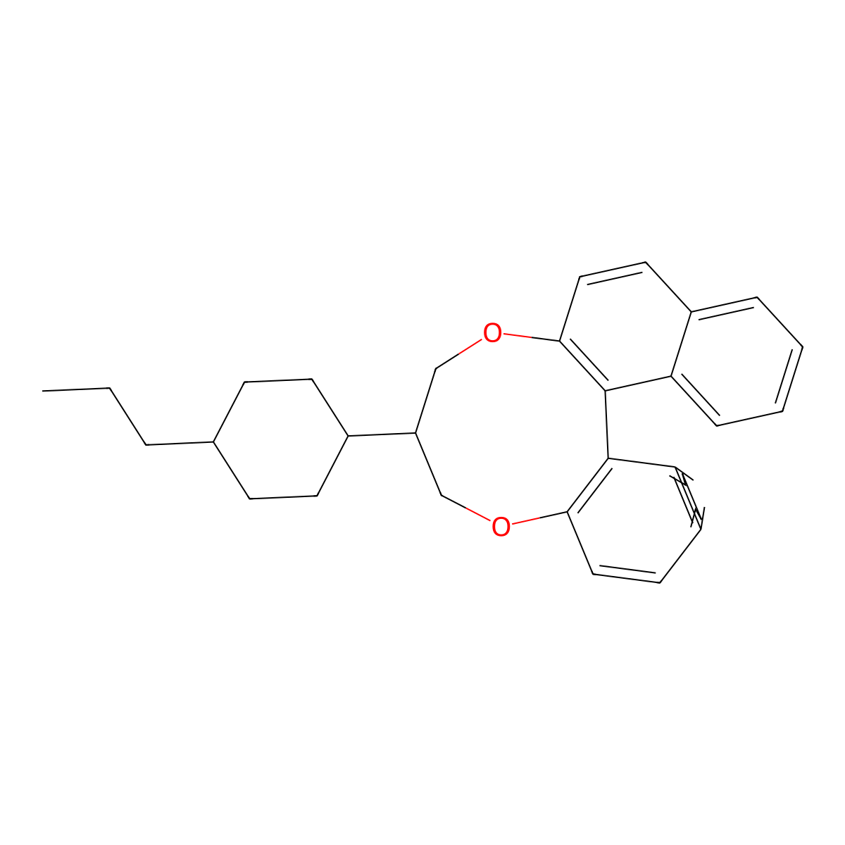 (S)-(+)-5-(trans-4-Propylcyclohexyl)-5,6-dihydro-4H-dinaphth o(2,1-f:1',2'-h)(1,5)dioxonin molecular structure, CAS 944537-61-5