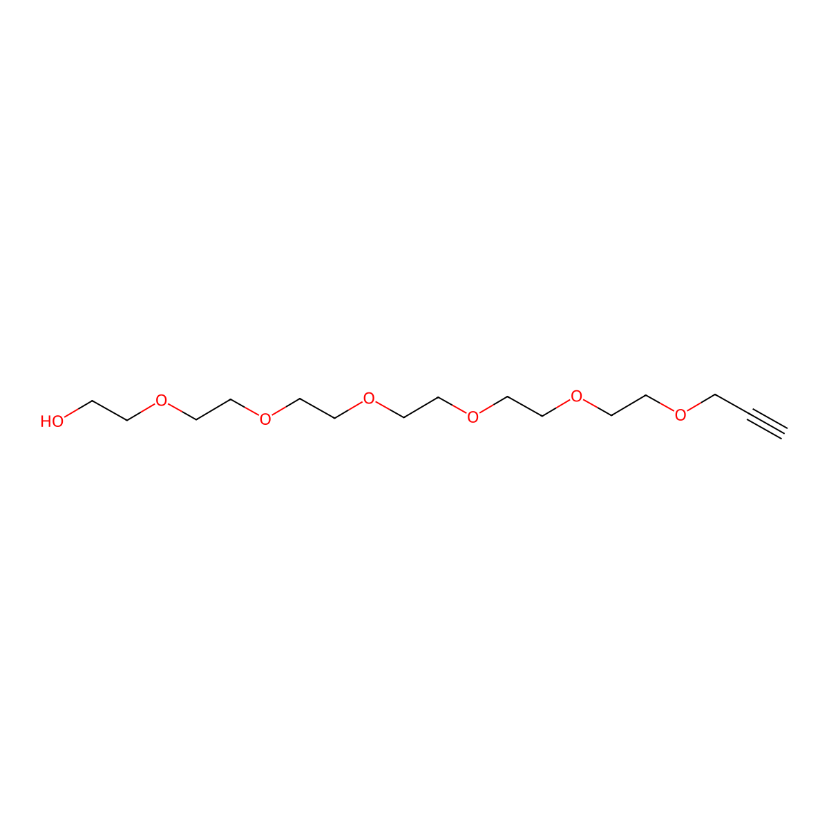 Propargyl-PEG7-alcohol molecular structure, CAS 944560-99-0
