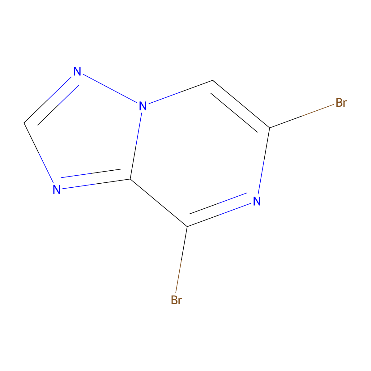 6,8-Dibromo[1,2,4]triazolo[1,5-a]pyrazine molecular structure, CAS 944709-42-6