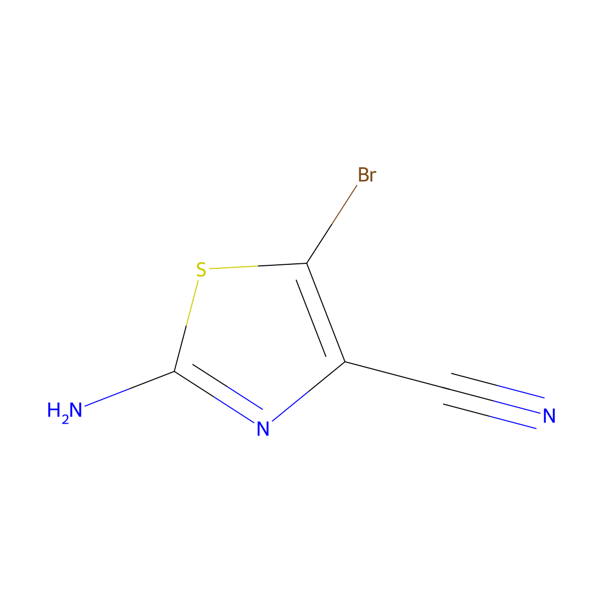 2-Amino-5-bromothiazole-4-carbonitrile molecular structure, CAS 944804-79-9