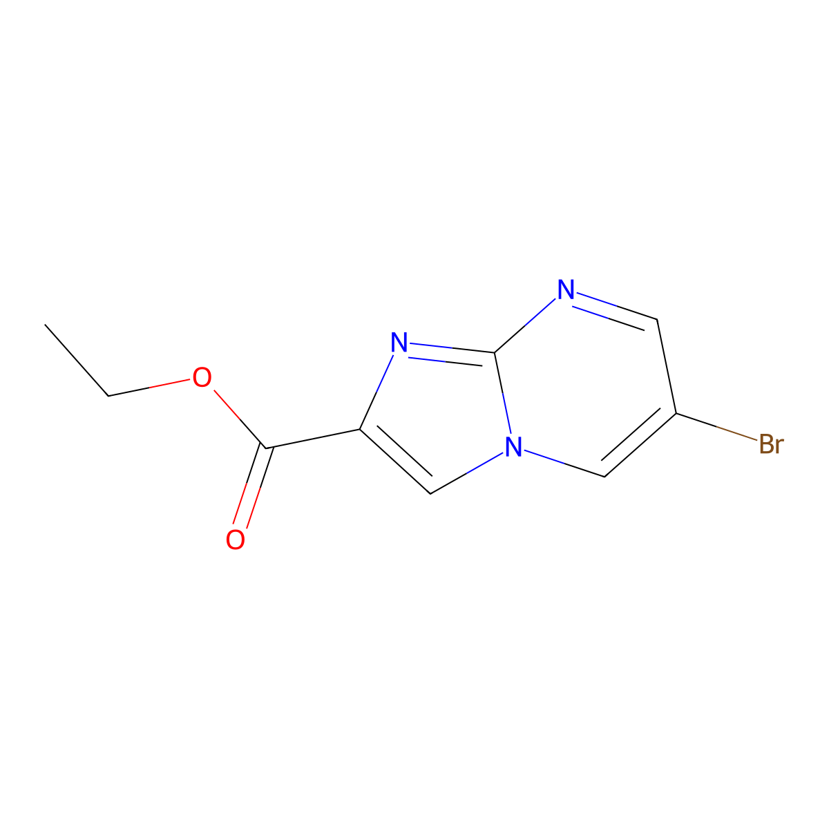 Ethyl 6-bromoimidazo[1,2-A]pyrimidine-2-carboxylate molecular structure, CAS 944896-67-7