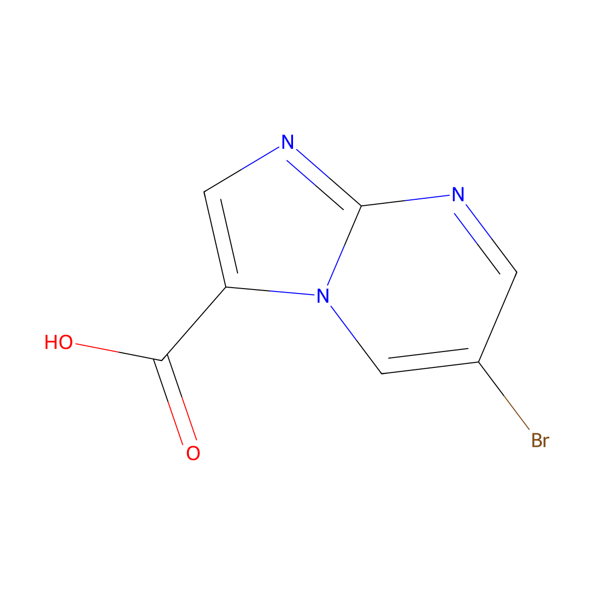 6-Bromoimidazo[1,2-A]pyrimidine-3-carboxylic acid molecular structure, CAS 944903-05-3