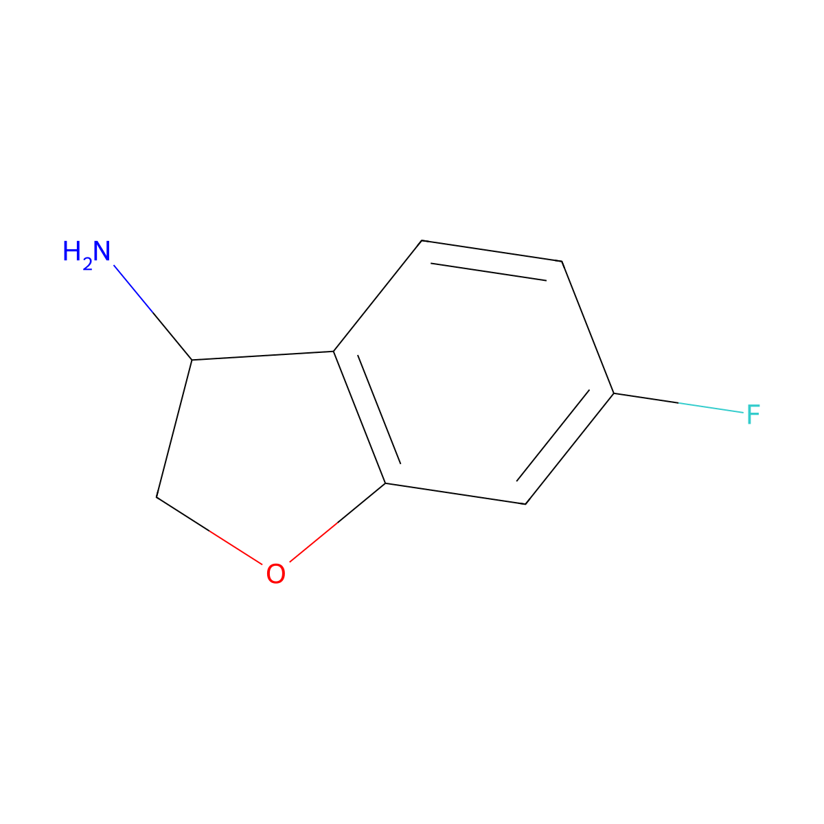6-Fluoro-2,3-dihydro-1-benzofuran-3-amine molecular structure, CAS 944904-32-9