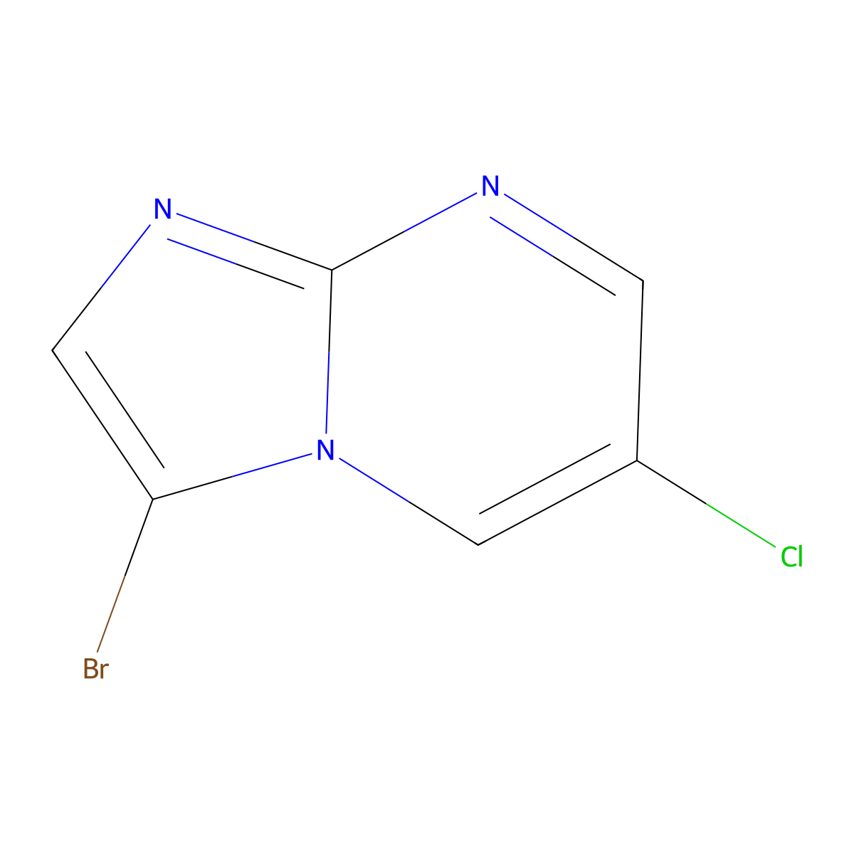 3-Bromo-6-chloroimidazo[1,2-a]pyrimidine molecular structure, CAS 944906-48-3