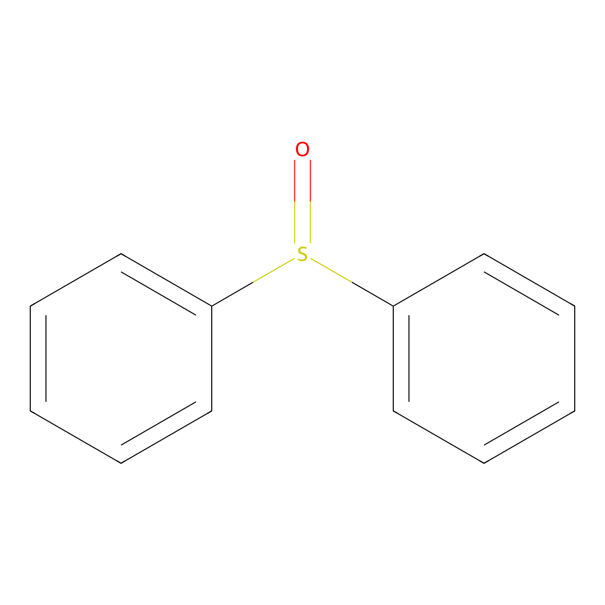 Diphenyl sulfoxide molecular structure, CAS 945-51-7