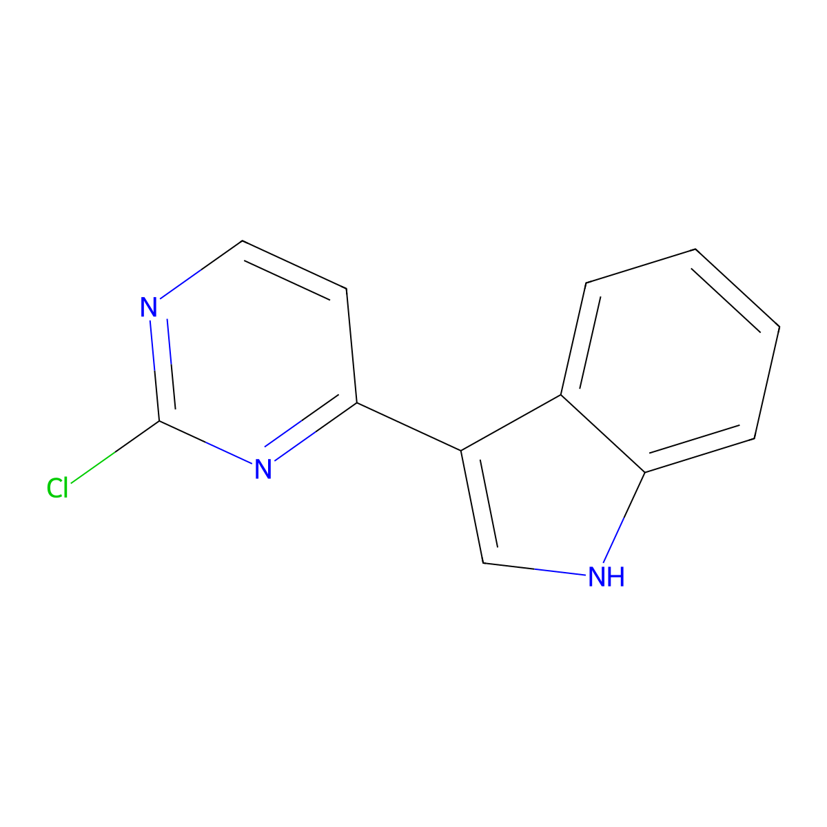 3-(2-Chloropyrimidin-4-yl)-1H-indole molecular structure, CAS 945016-63-7