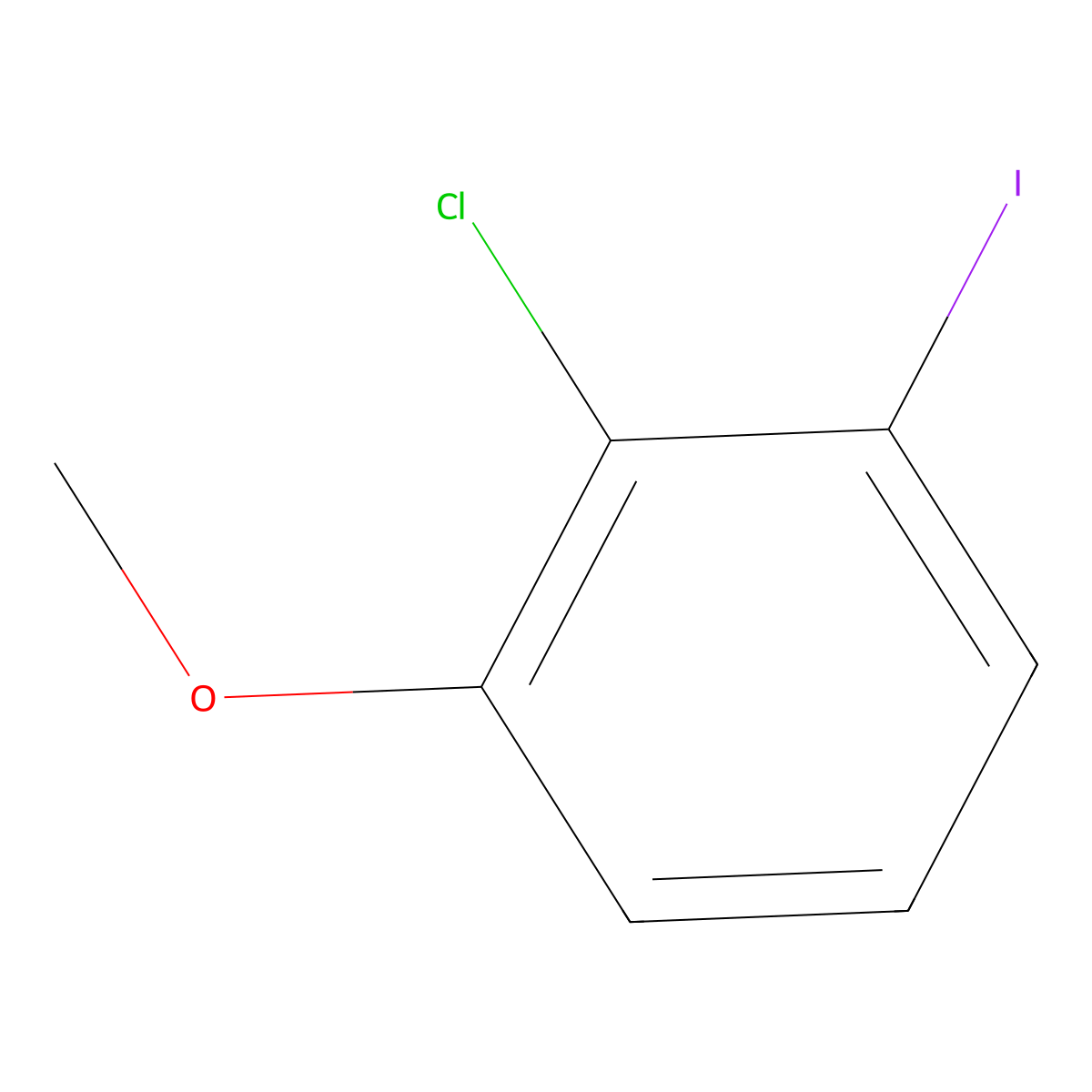 2-Chloro-1-iodo-3-methoxybenzene molecular structure, CAS 945470-04-2
