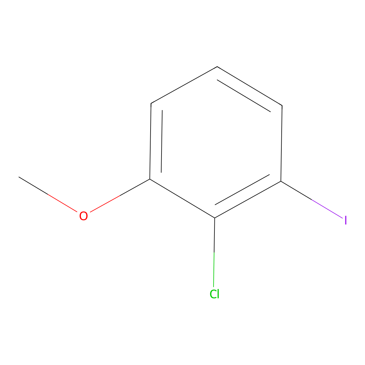 2-Chloro-1-iodo-3-methoxybenzene molecular structure, CAS 945470-04-2