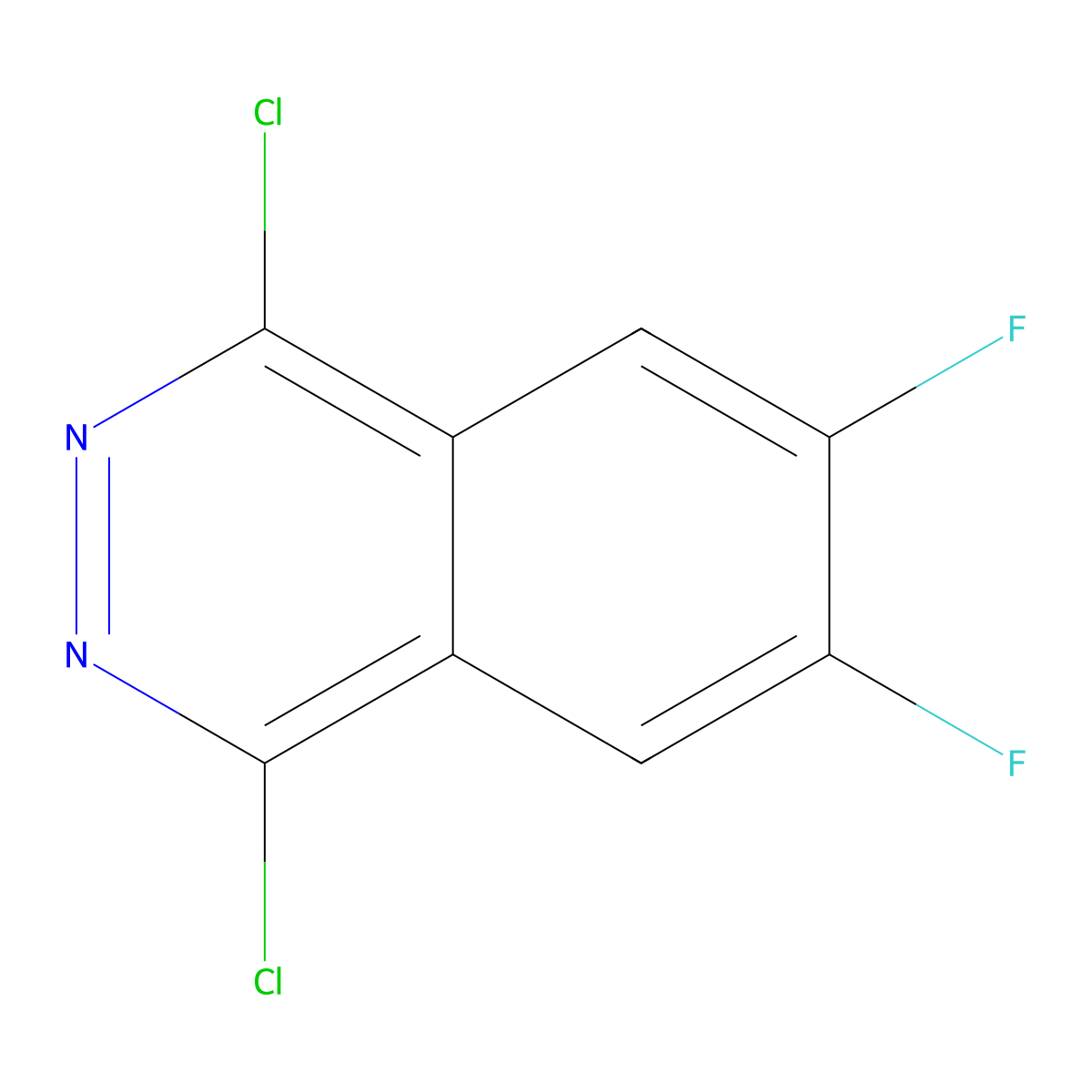 1,4-Dichloro-6,7-difluorophthalazine molecular structure, CAS 945599-38-2