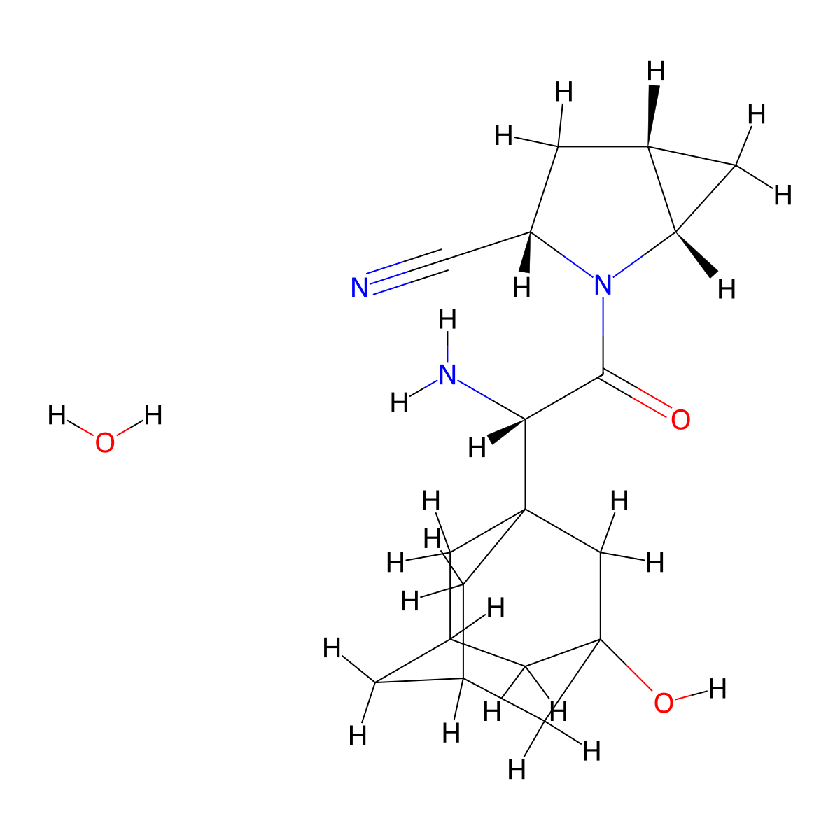 Saxagliptin Hydrate molecular structure, CAS 945667-22-1