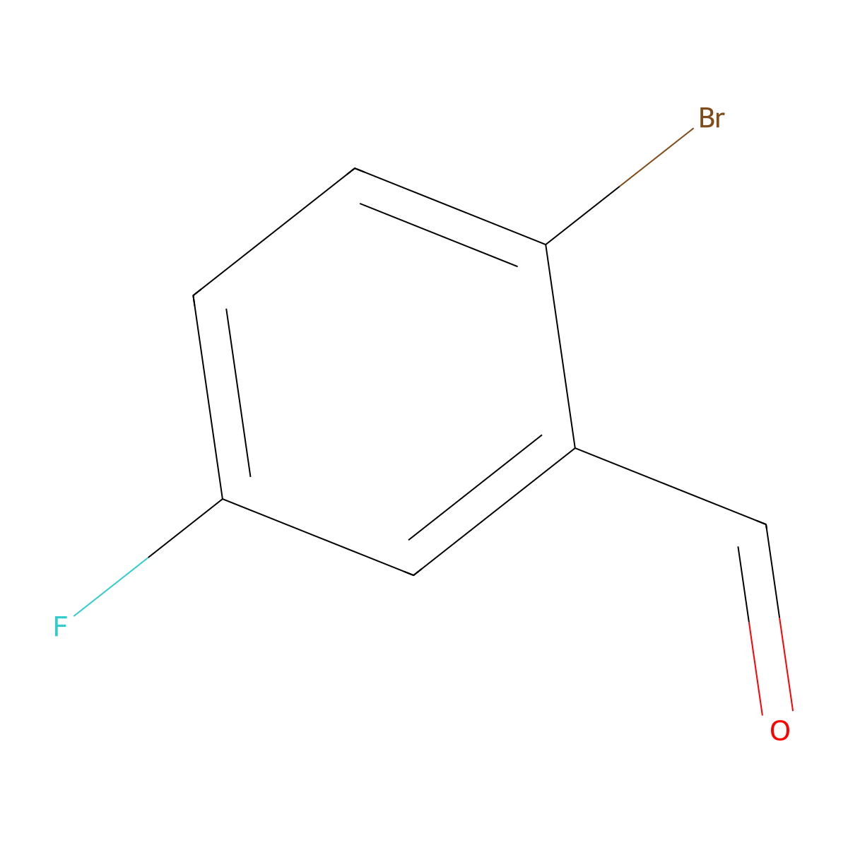 2-Bromo-5-fluorobenzaldehyde molecular structure, CAS 94569-84-3