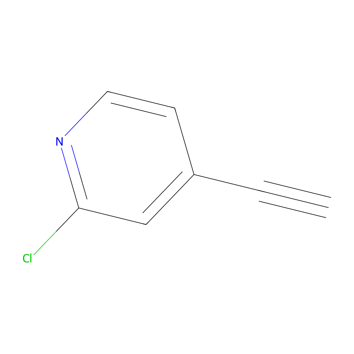 2-Chloro-4-ethynylpyridine molecular structure, CAS 945717-09-9