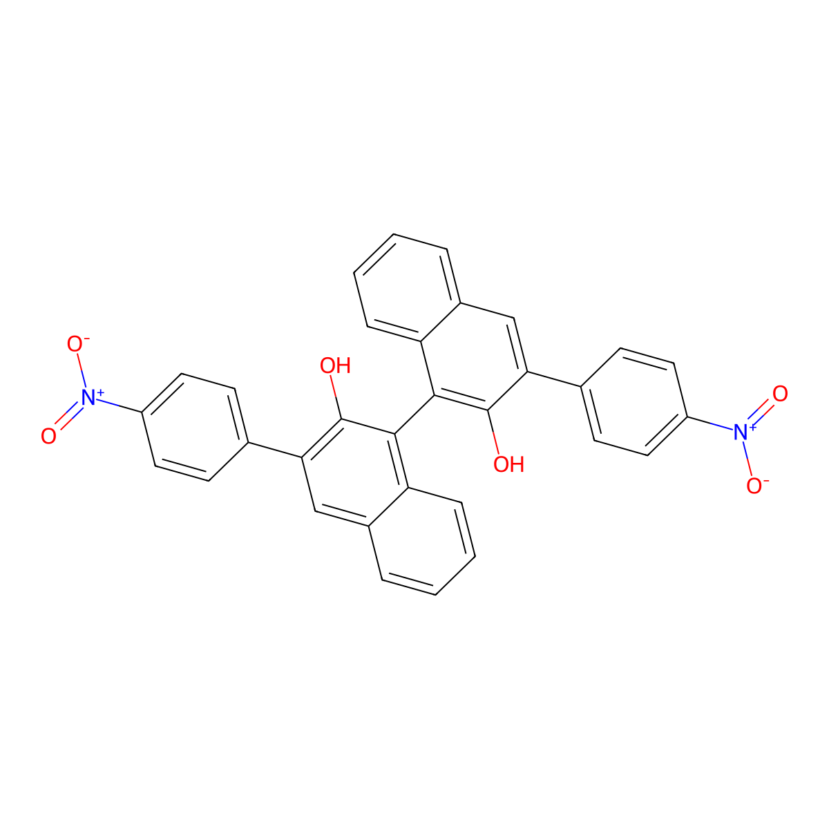 (S)-3,3'-Bis(4-nitrophenyl)-[1,1'-binaphthalene]-2,2'-diol molecular structure, CAS 945852-58-4