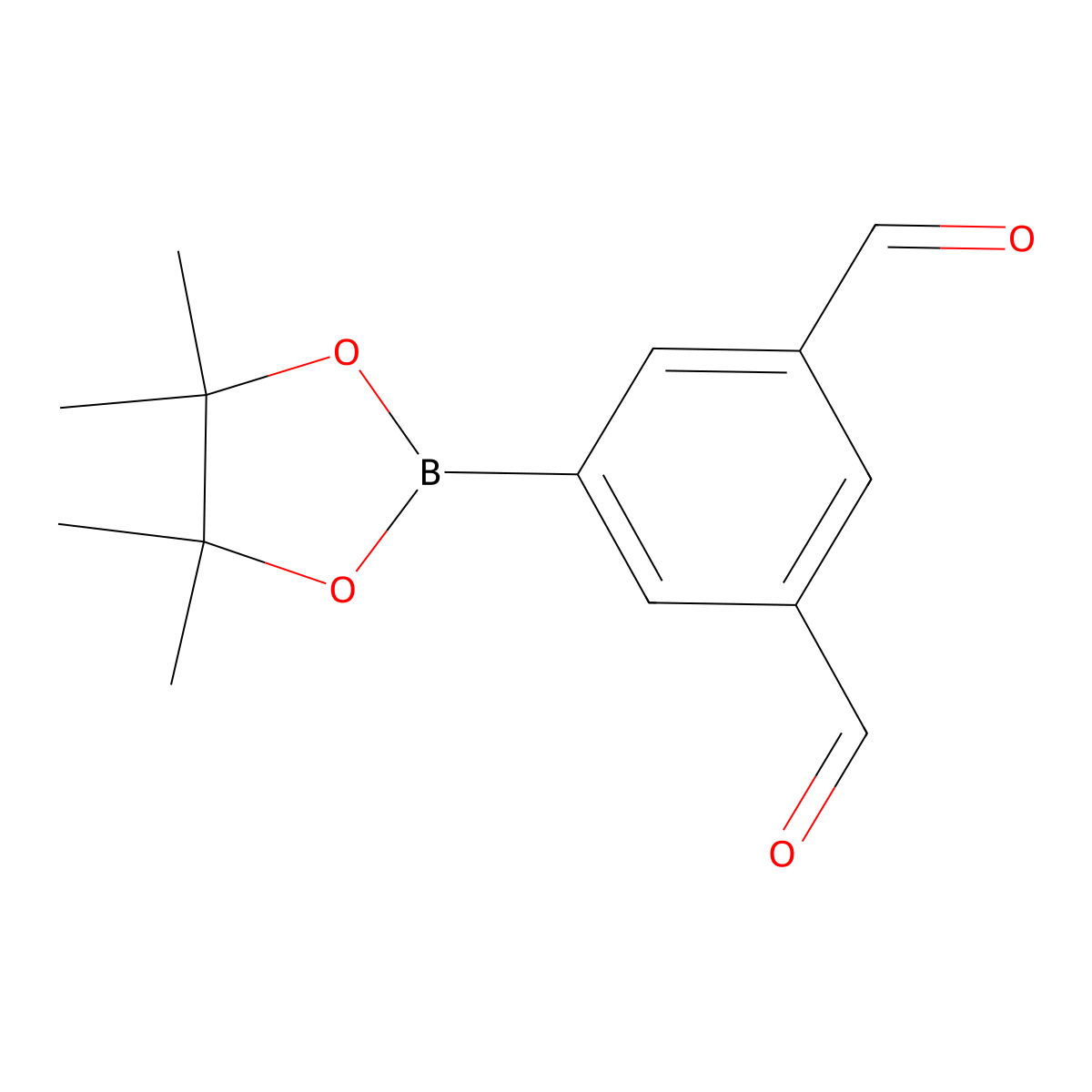 5-(4,4,5,5-Tetramethyl-1,3,2-dioxaborolan-2-yl)isophthalaldehyde molecular structure, CAS 945865-80-5