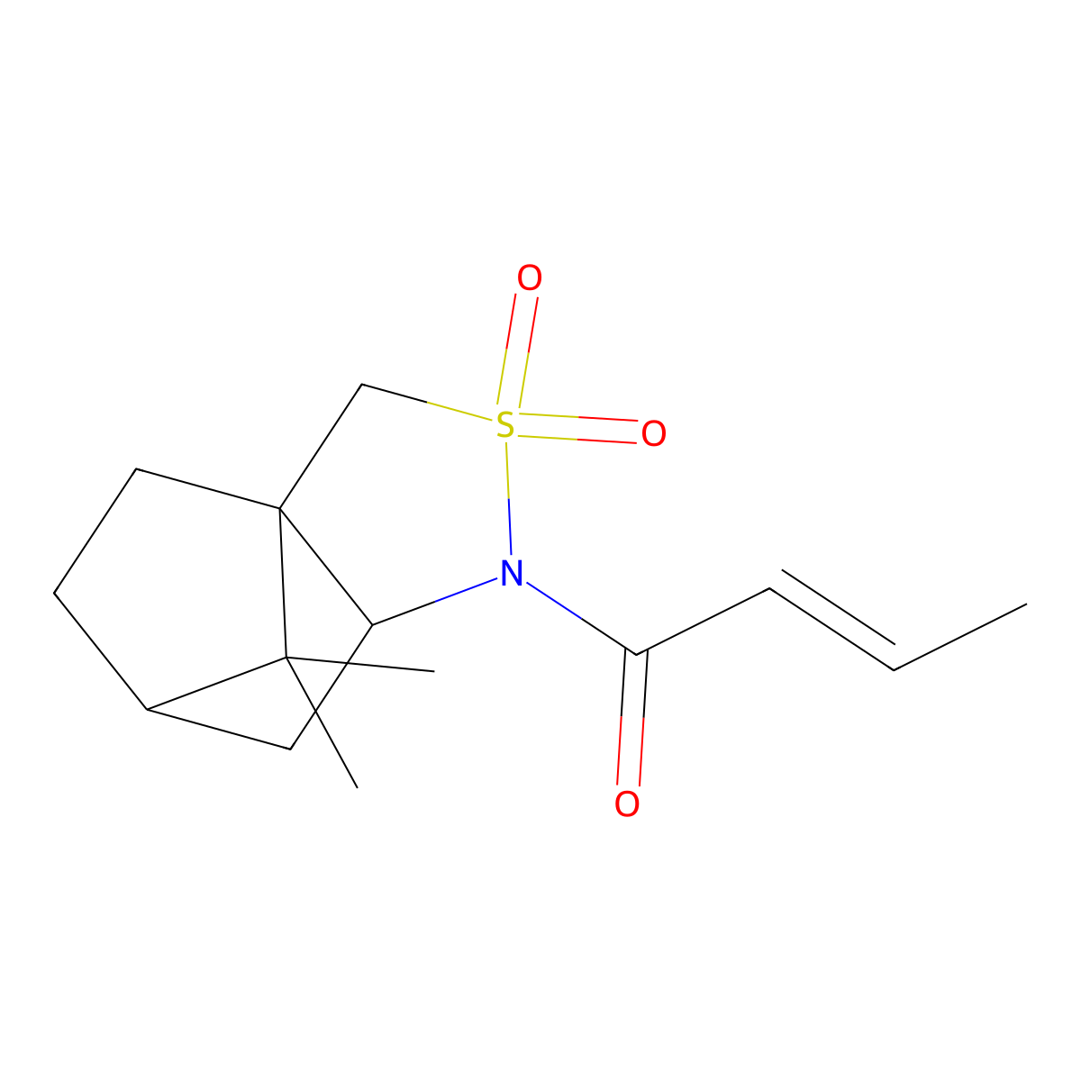 (S)-(+)-(2-Butenoyl)-2,10-camphorsultam molecular structure, CAS 94594-81-7