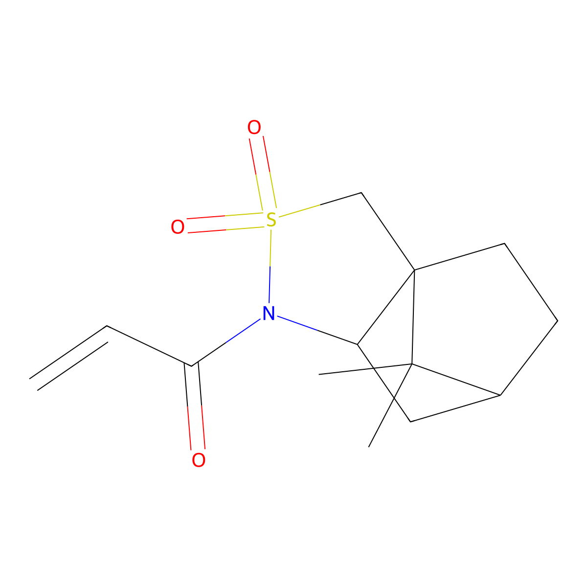 1-[(3aS,6R,7aR)-Tetrahydro-8,8-dimethyl-2,2-dioxido-3H-3a,6-methano-2,1-benzisothiazol-1(4H)-yl]-2-propen-1-one molecular structure, CAS 94594-91-9