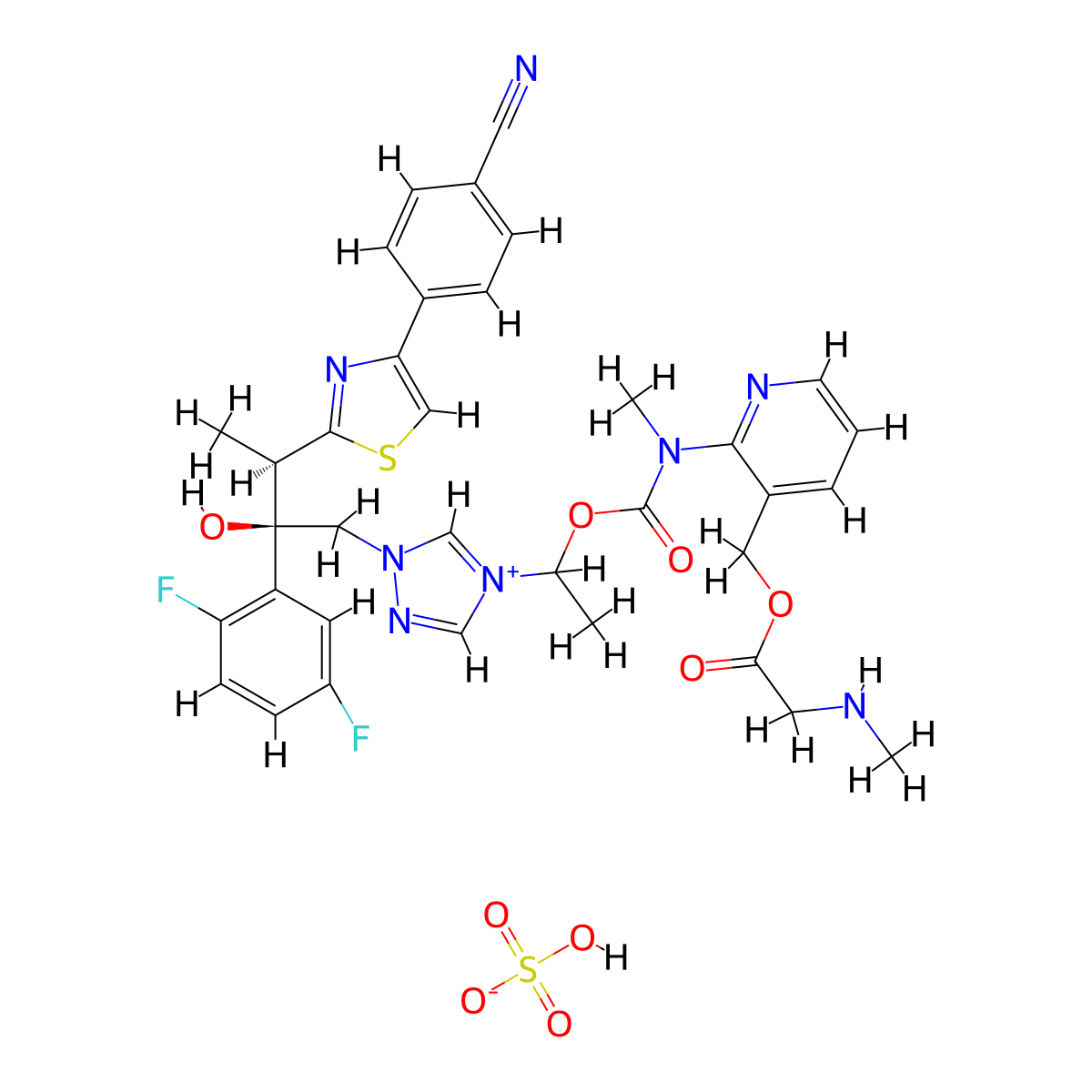 Isavuconazonium Sulfate molecular structure, CAS 946075-13-4