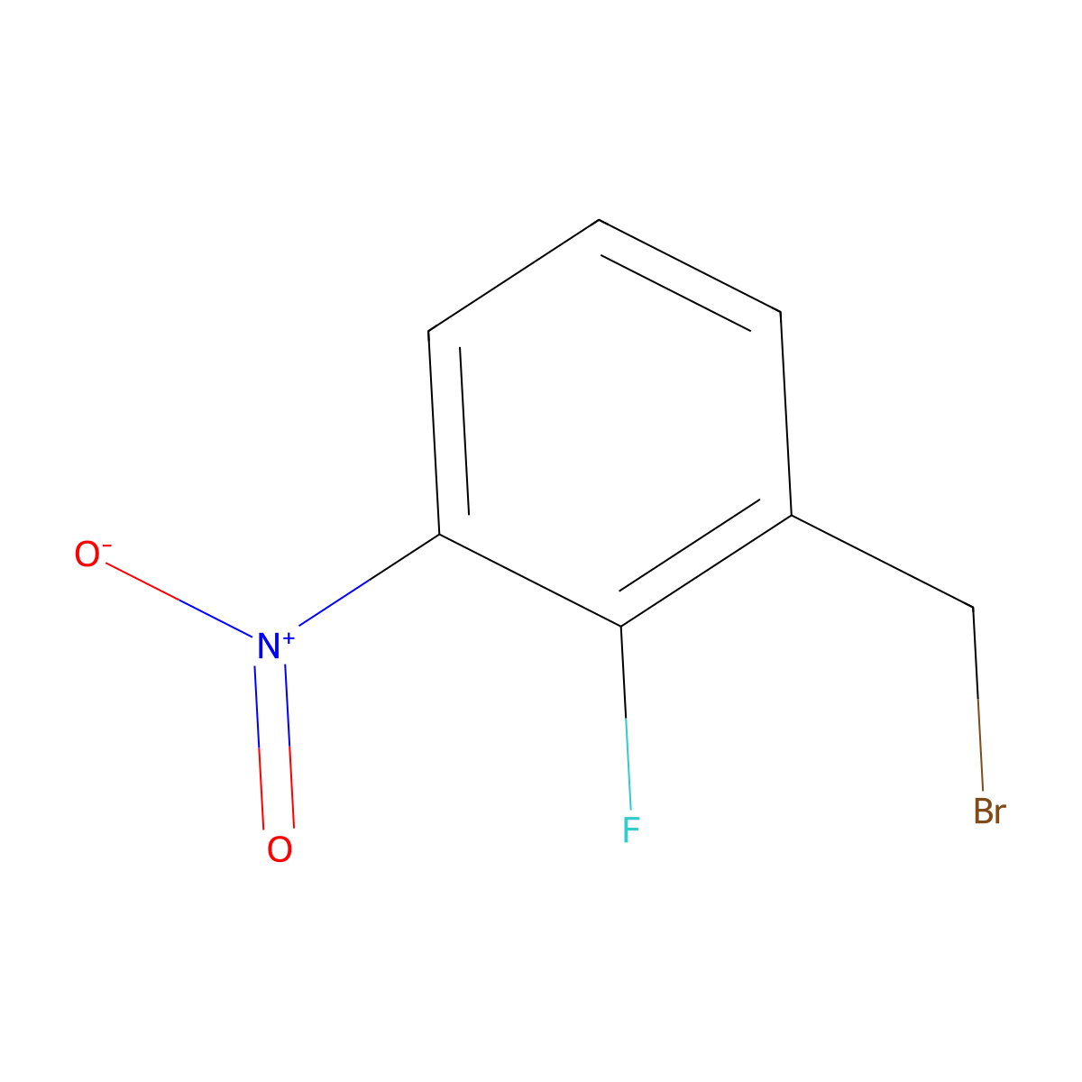 1-(Bromomethyl)-2-fluoro-3-nitrobenzene molecular structure, CAS 946125-65-1