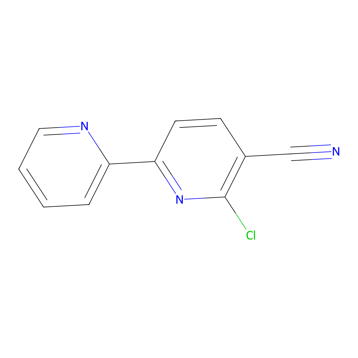 6-Chloro-[2,2'-bipyridine]-5-carbonitrile molecular structure, CAS 946385-03-1